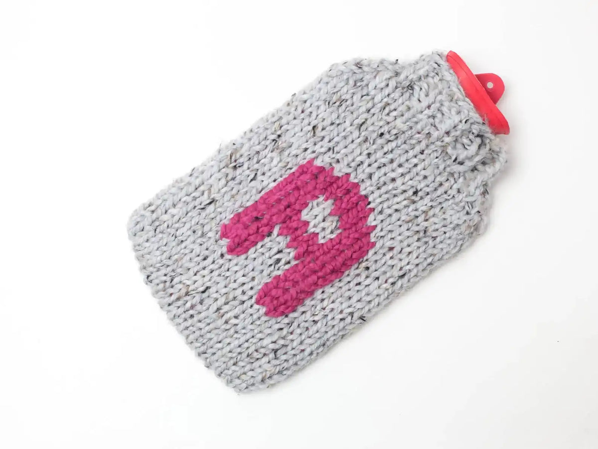 Monogram Hot Water Bottle Cover (Knit)