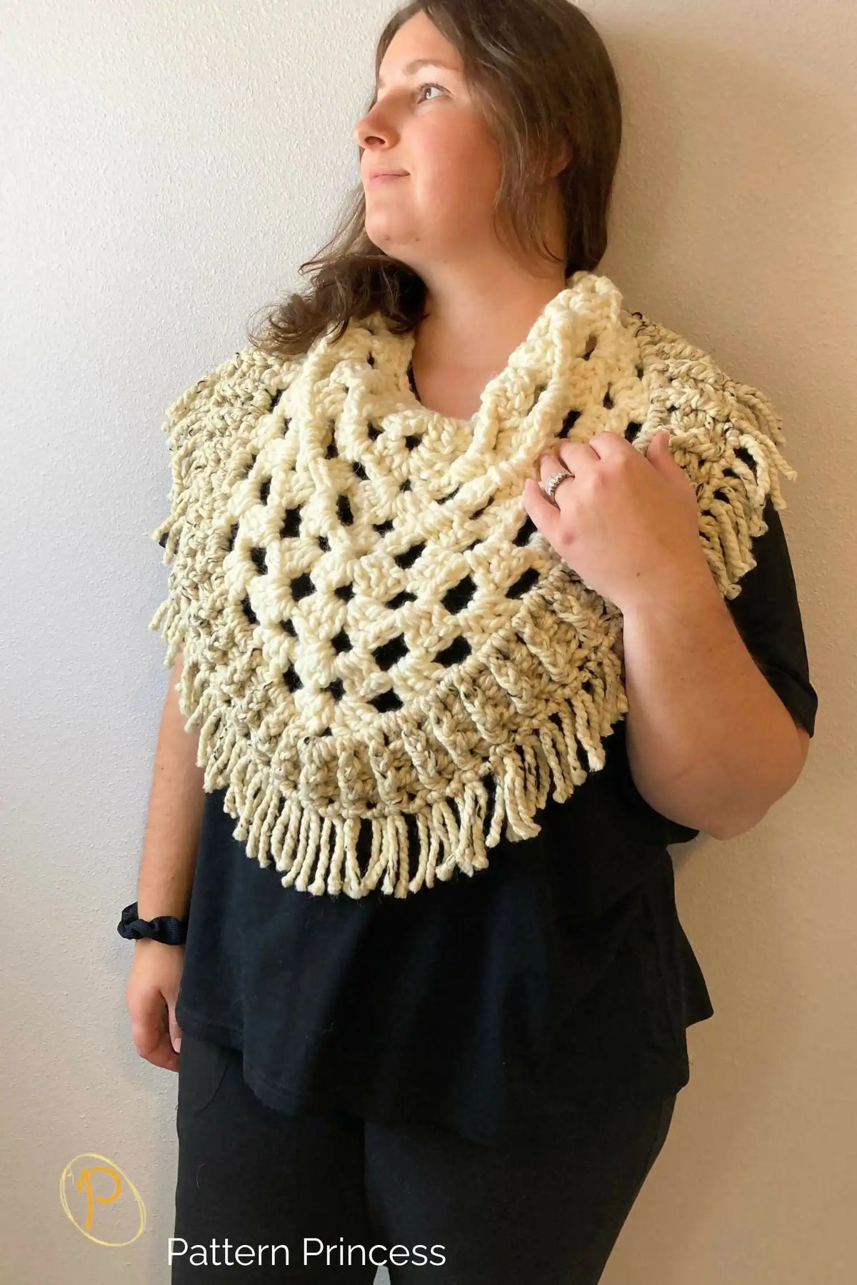 Snowdrift Chunky Poncho (Crochet)