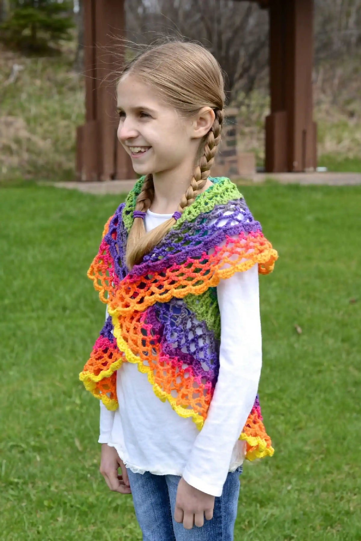 Girls Butterfly Mandala Vest (Crochet)