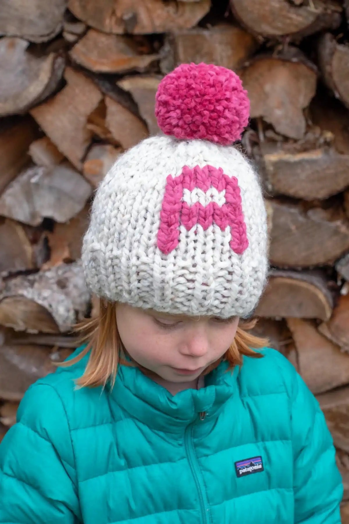 Monogram Pompom Hat (Knit)