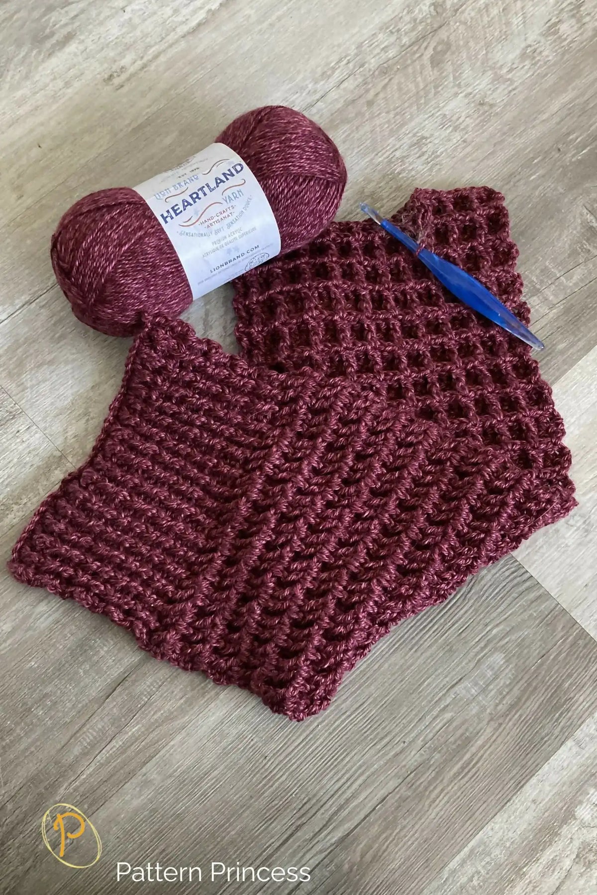 Canyon Ridge Waffle Stitch Scarf (Crochet)